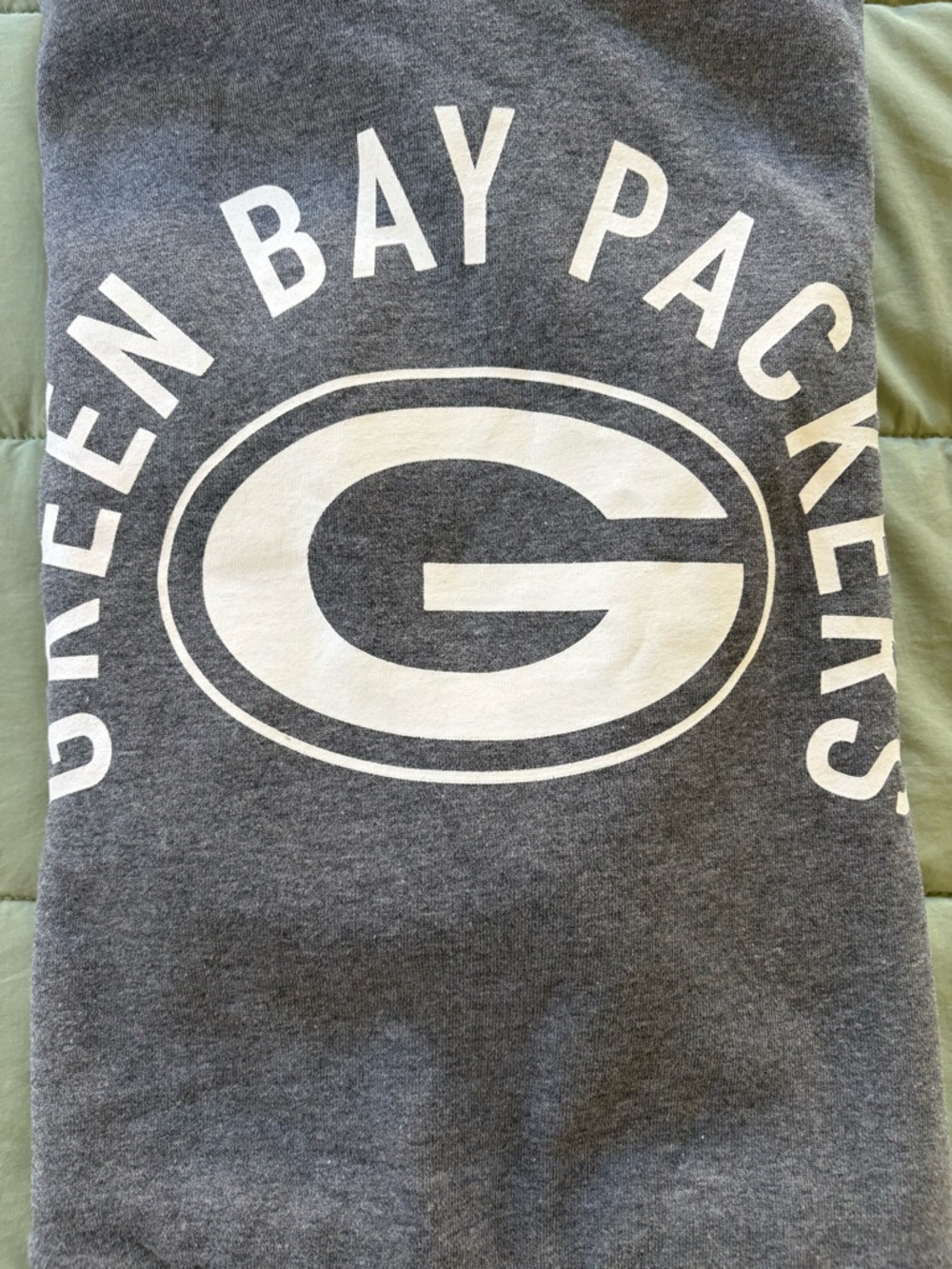 Green Bay Packers Women's Starter Heather Charcoal cropped fleece hoodie. - Picture 2 of 7